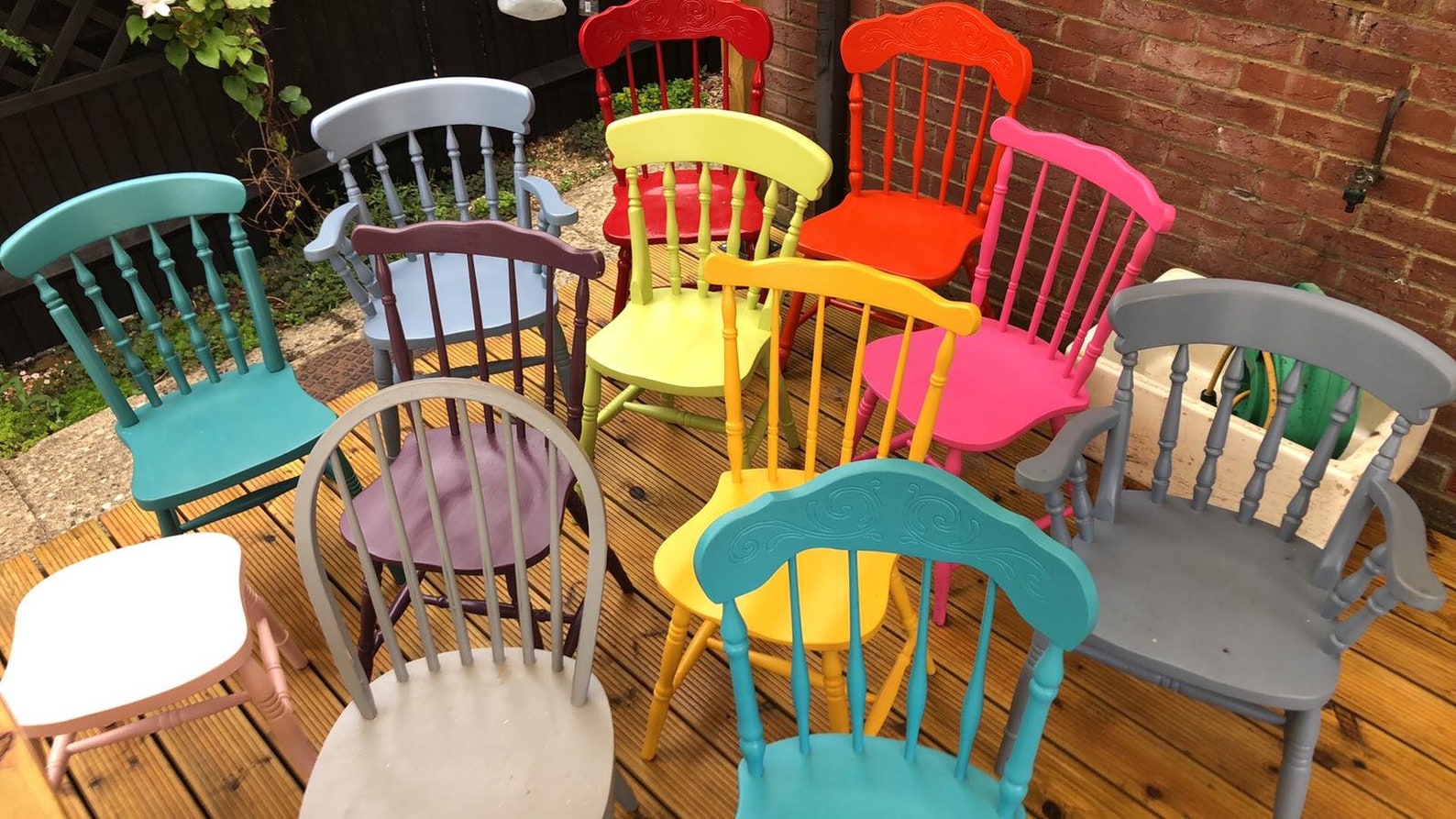 Upcycled Wooden Indoor or Outdoor Chairs Etsy UK