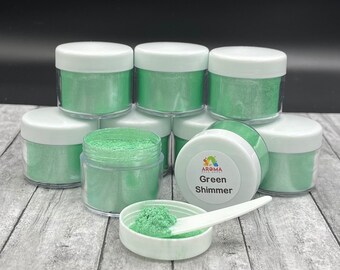 Mica Powder - Green Shimmer for car freshies, soap making, candle making and resin.