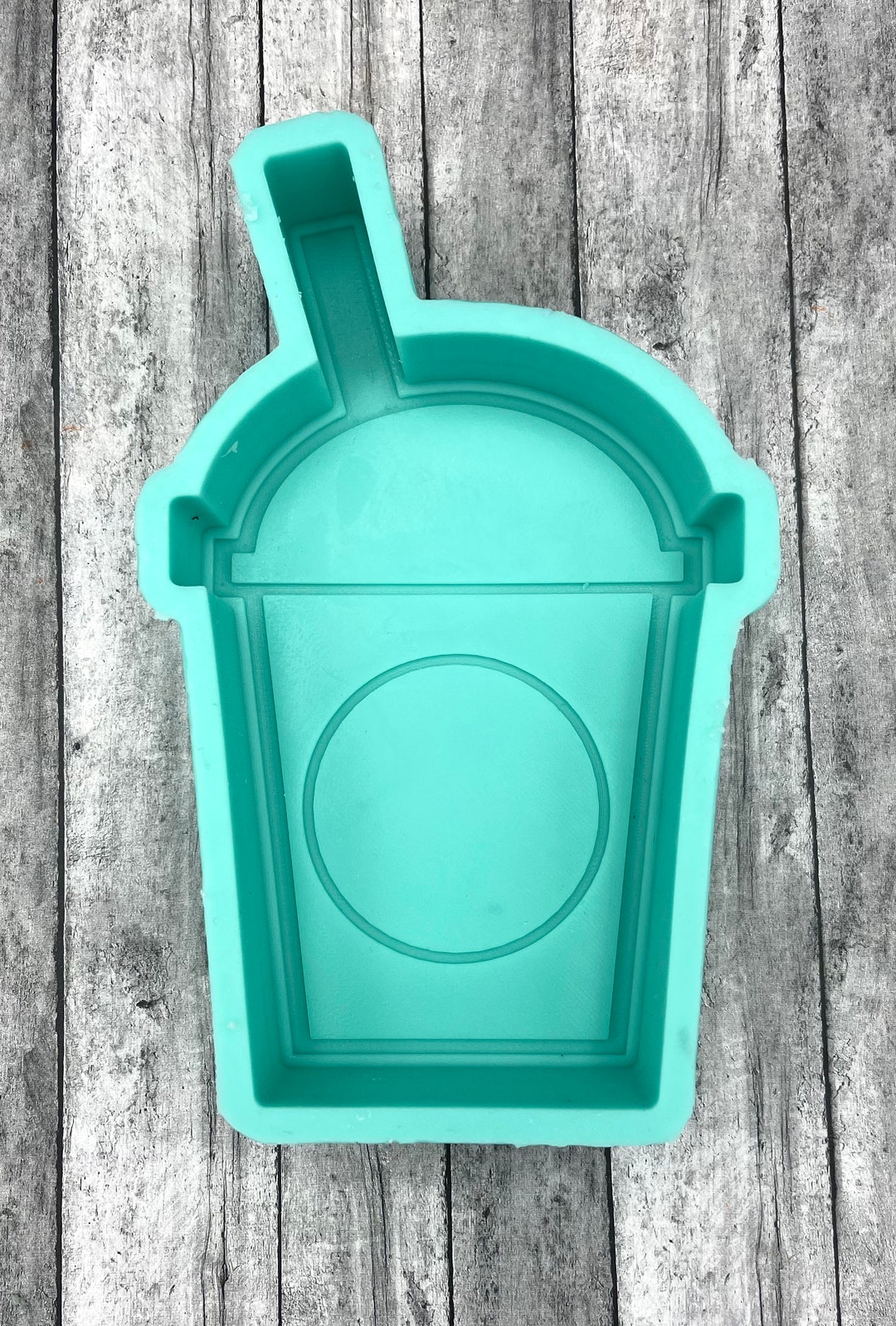 Frappe Cup W Straw Silicone Mold Freshie Mold, Silicone Molds, Molds