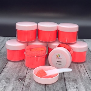 Mica Powder - Neon Peach for car freshies, soap making, candle making and resin.