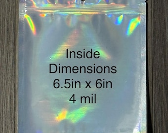 100 - NEW SIZE - 6.6in x 7.5in Zip Top Mylar Backing and Clear Front Polypropylene 4mil Thickness Hanging Display Storage Bags for car fresh
