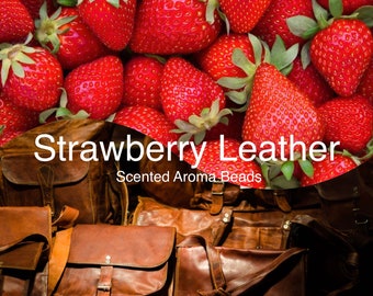 Aroma Beads Scented Strawberry Leather for car air freshener Car Freshie supplies 8:2 ratio Quality Fragrance Oils used and CURED