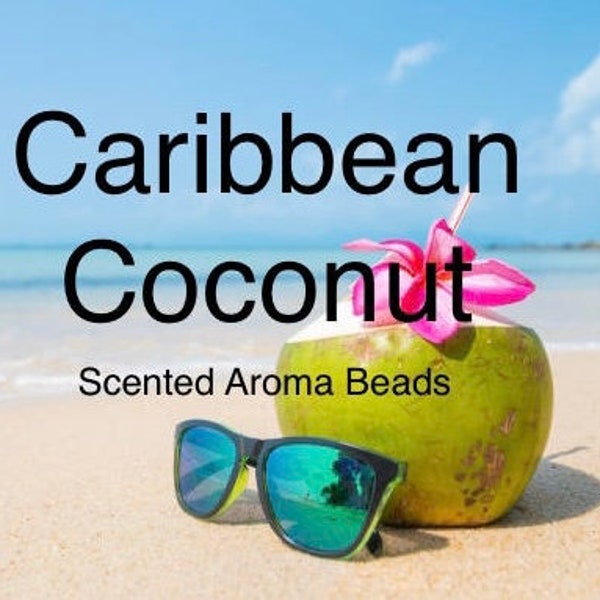 Aroma Beads Scented Caribbean Coconut for car air freshener Car Freshie supplies 8:2 ratio Quality Fragrance Oils used and CURED