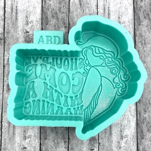Cowgirl Silicone Mold: 'Should've Come With A Warning' - Car Freshie, Resin, Wax, Soap image 1