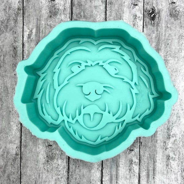 Golden Doodle Dog Reversed Silicone Mold Mould