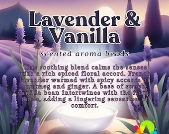 Lavender & Vanilla Scented Aroma Beads: Car Air Freshener Supplies