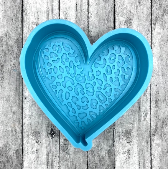 Leopard Heart Silicone Freshie Mold - Aroma Bead Mold