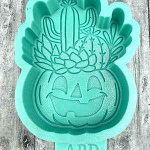 Pumpkin with Cactus crown Silicone Mold Mould
