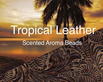 Tropical Leather Scented Aroma Beads: Car & Home Air Freshener
