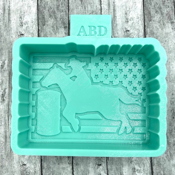 Barrel Racer USA Flag Silicone Mold Mould