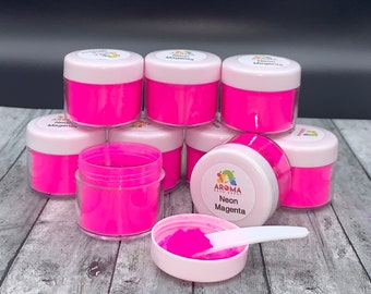 Mica Powder - Neon Magenta for car freshies, soap making, candle making and resin.