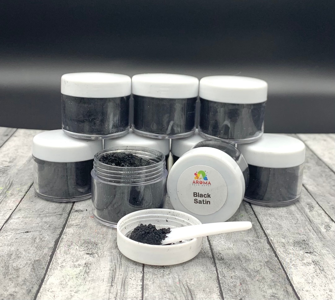 Mica Powder Black Satin for Car Freshies, Soap Making, Candle Making