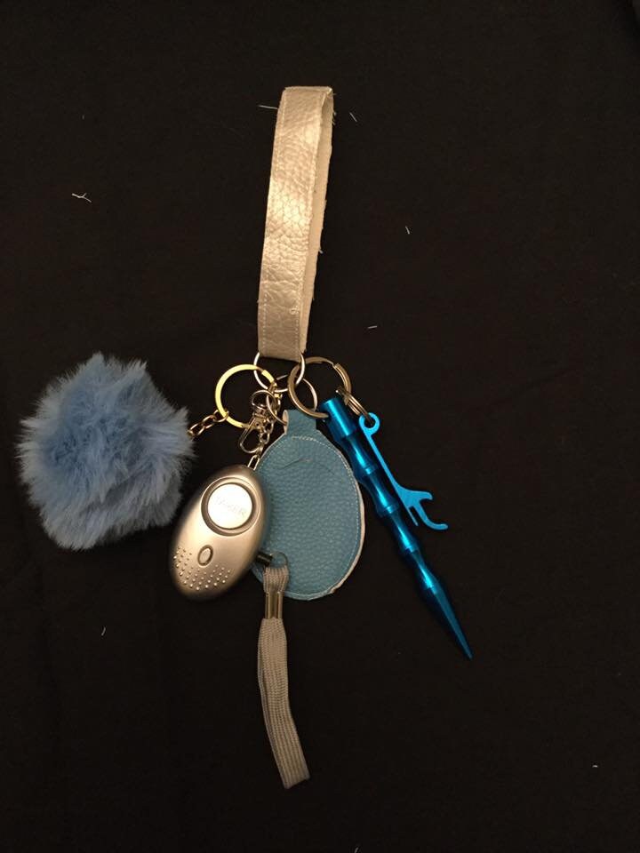 Light Blue Safety Keychain Etsy