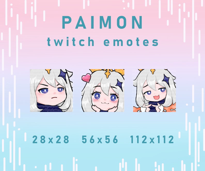 Paimon emergency food Genshin Impact twitch emote pack | Etsy