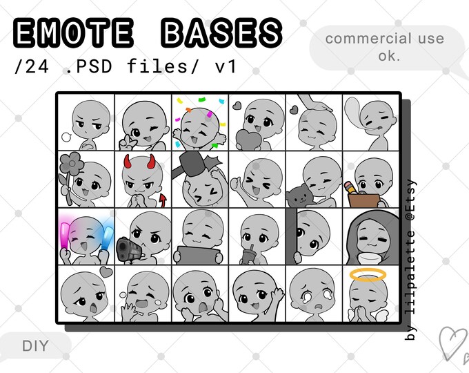 Emote Bases | Pack 2 - Etsy Canada