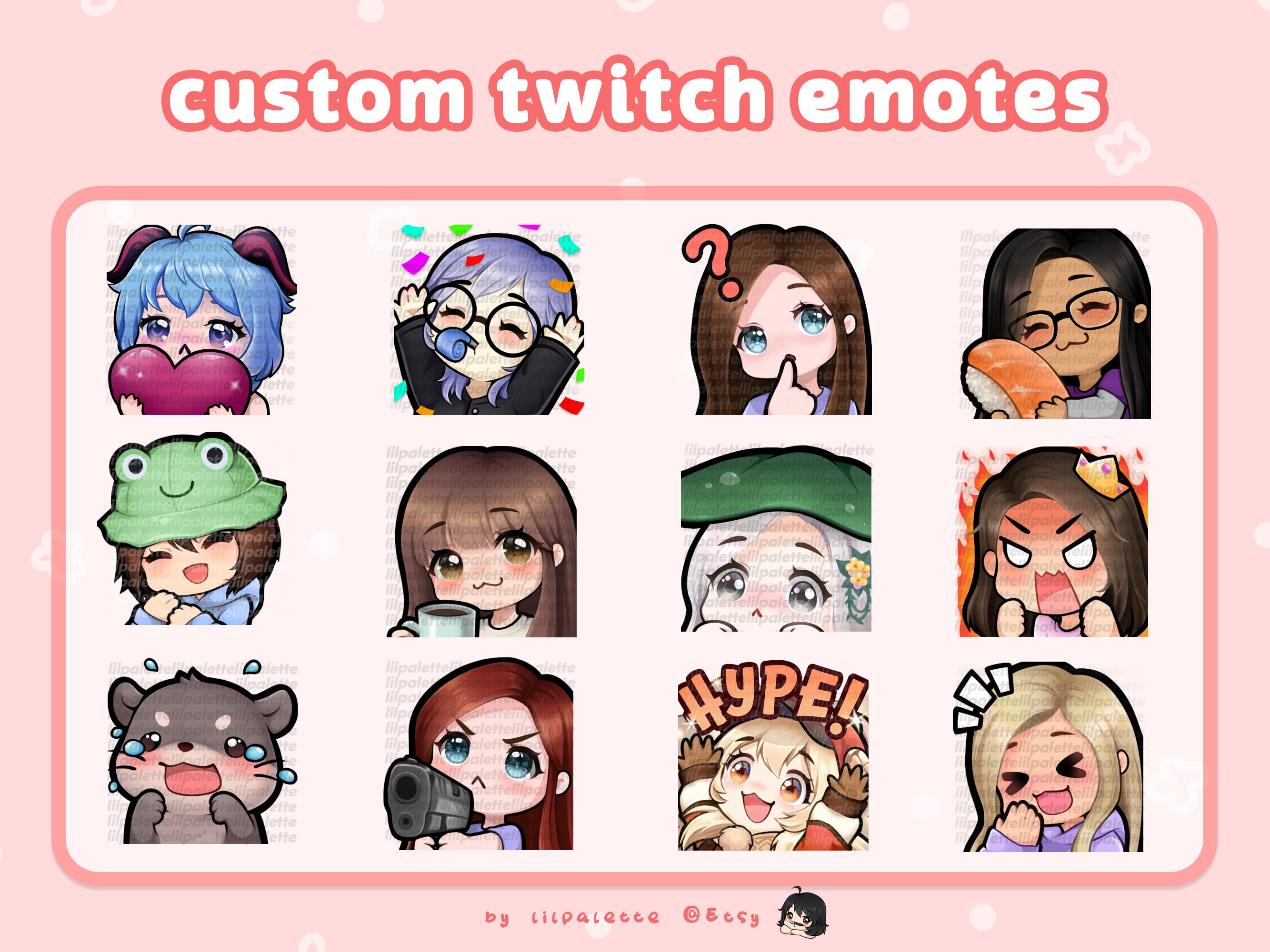 custom twitch emotes! (6 pack) - tropicalexpressllc.com