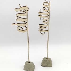 Name tags|Table cards|Place cards|Name cards|Table name | Lettering | Table decoration | Decoration | Personalized | Wedding | Baptism