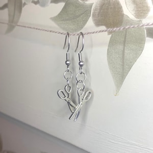 Hypoallergenic Scissors Earrings - Handmade Vintage Tibetan Silver