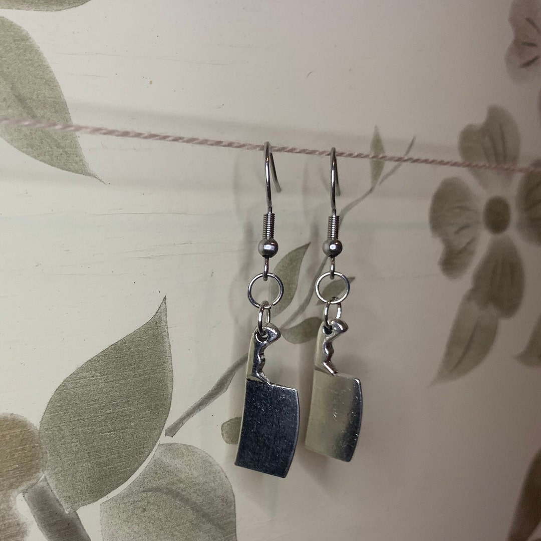 Hypoallergenic Butcher's Knife/cleaver Earrings Handmade Etsy