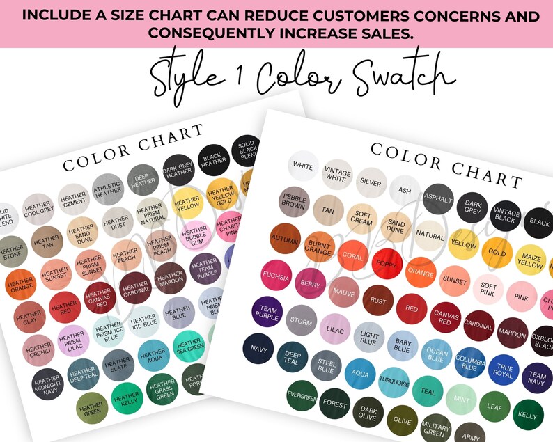 Download Bella Canvas 3001 Color Charts Mockup Editable 3001 3001 | Etsy