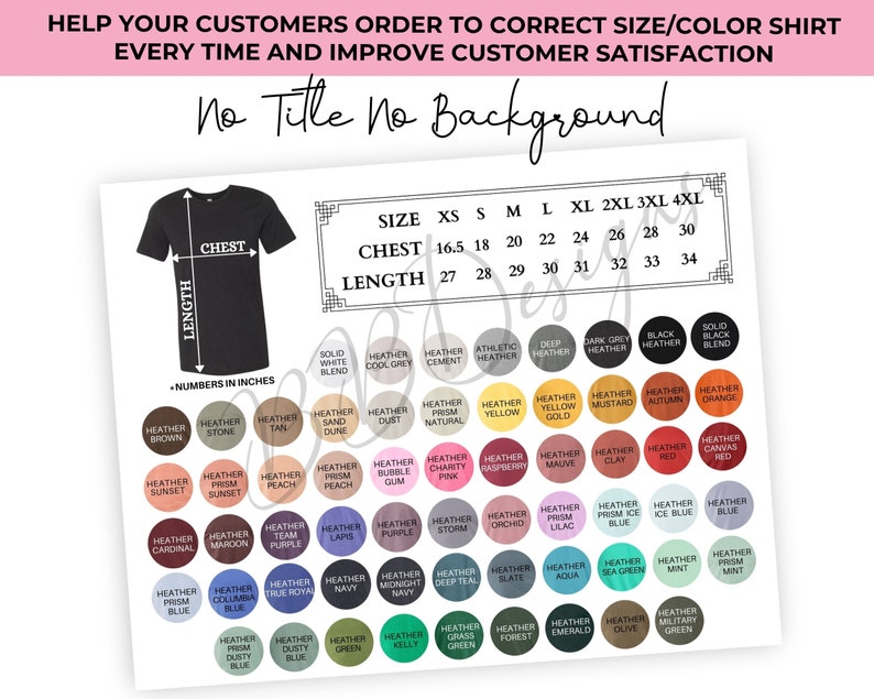 Download Free 3550 Bella Canvas Color Chart 3001 Yellowimages Mockups