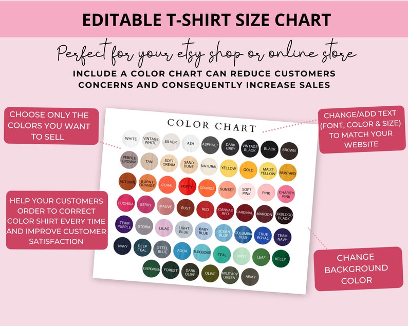 Download Bella Canvas 3001 Color Chart Mockup Bella Canvas Mockup | Etsy
