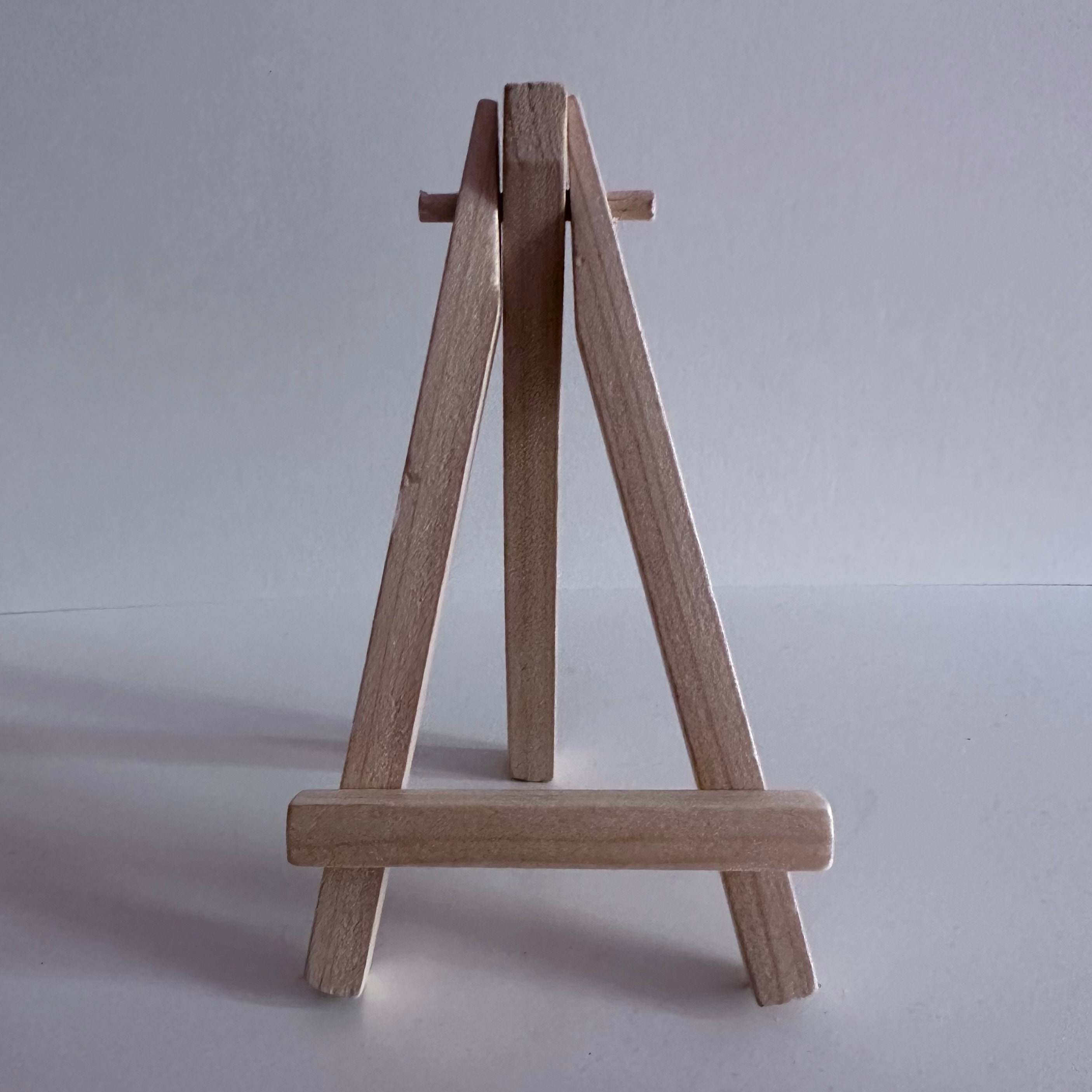 Mini Art Easel, Wooden Triangle Easels for Displaying Embroidery Hoops,  Embroidery Stand, Freestanding Mini Easel 