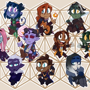 The Mighty Nein Sticker Pack