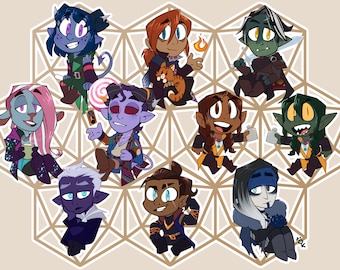 The Mighty Nein Sticker Pack