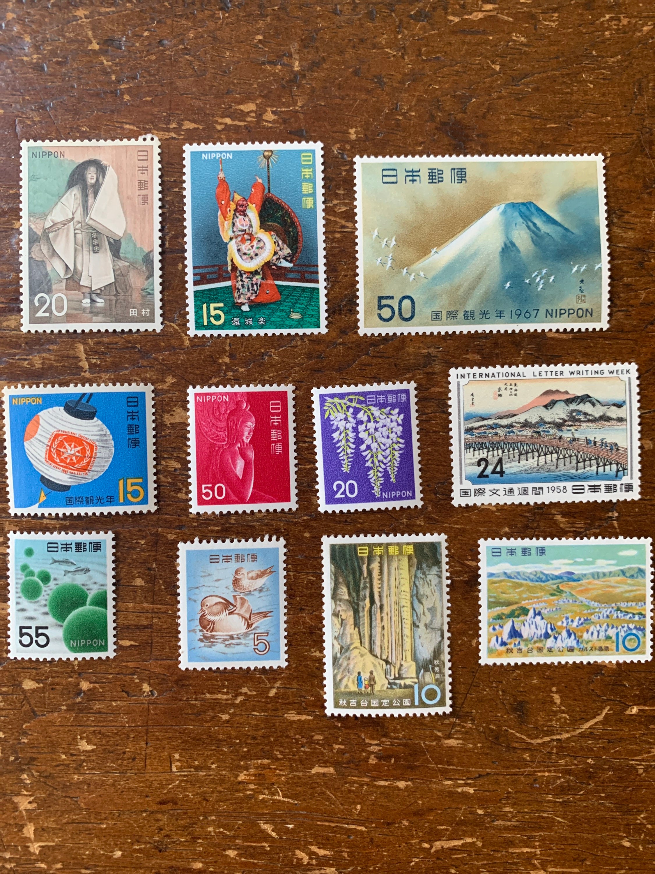 11 Original Vintage Postage Stamps Japan for the collector Etsy