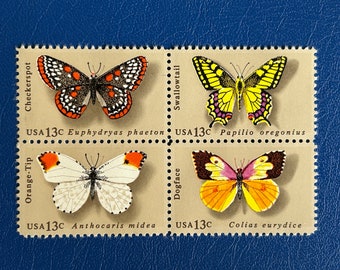 USA – Originale Vintage-Briefmarken – 1977 – Schmetterlinge – für Sammler, Künstler oder Bastler