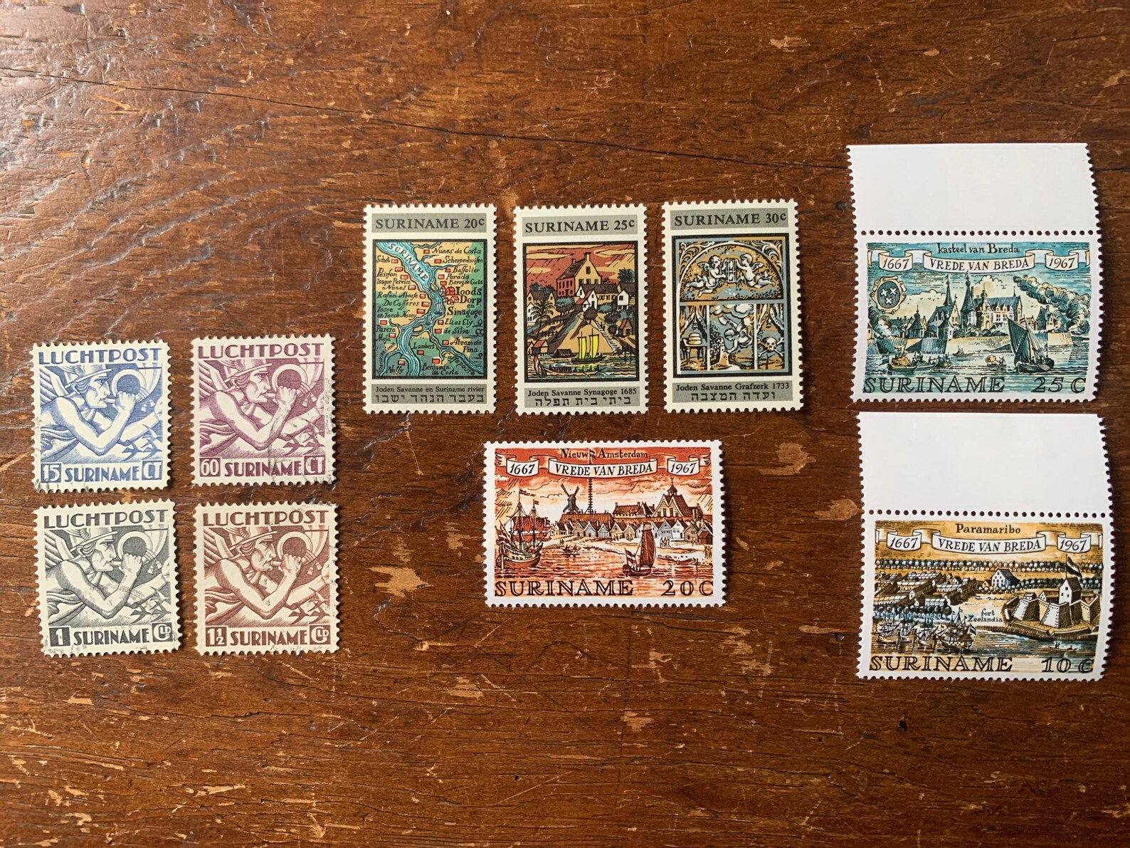 10 Original Vintage Postage Stamps 1960s Surinam for the Etsy