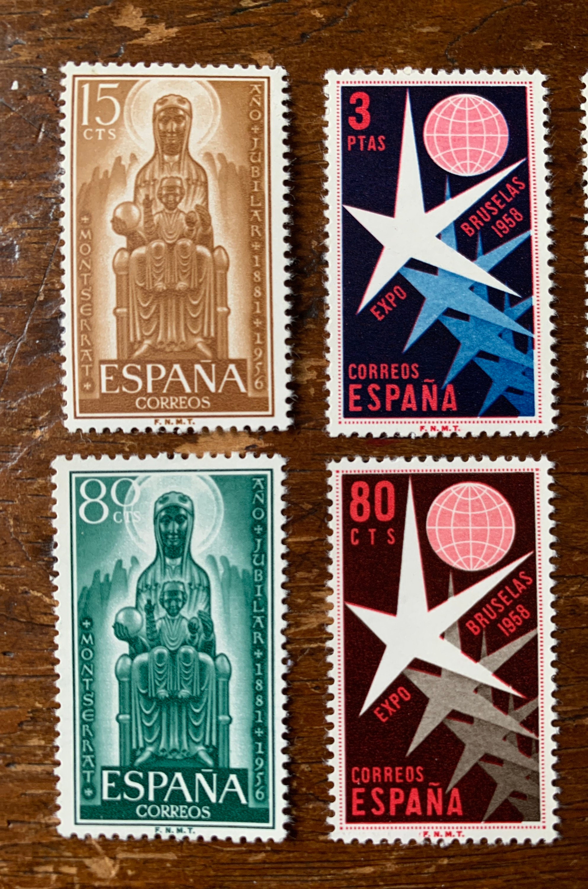 7 Original Vintage Postage Stamps Spain 1955 for the Etsy