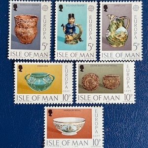 Isola di Man - Francobolli d'epoca originali - 1976 - Arte in ceramica di Man - per collezionisti, artisti o artigiani
