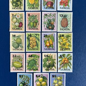 Samoa - Original Vintage Postage Stamps - 1983-84 - Fruit - for the collector, artist or crafter - scrapbooks, collage, decoupage