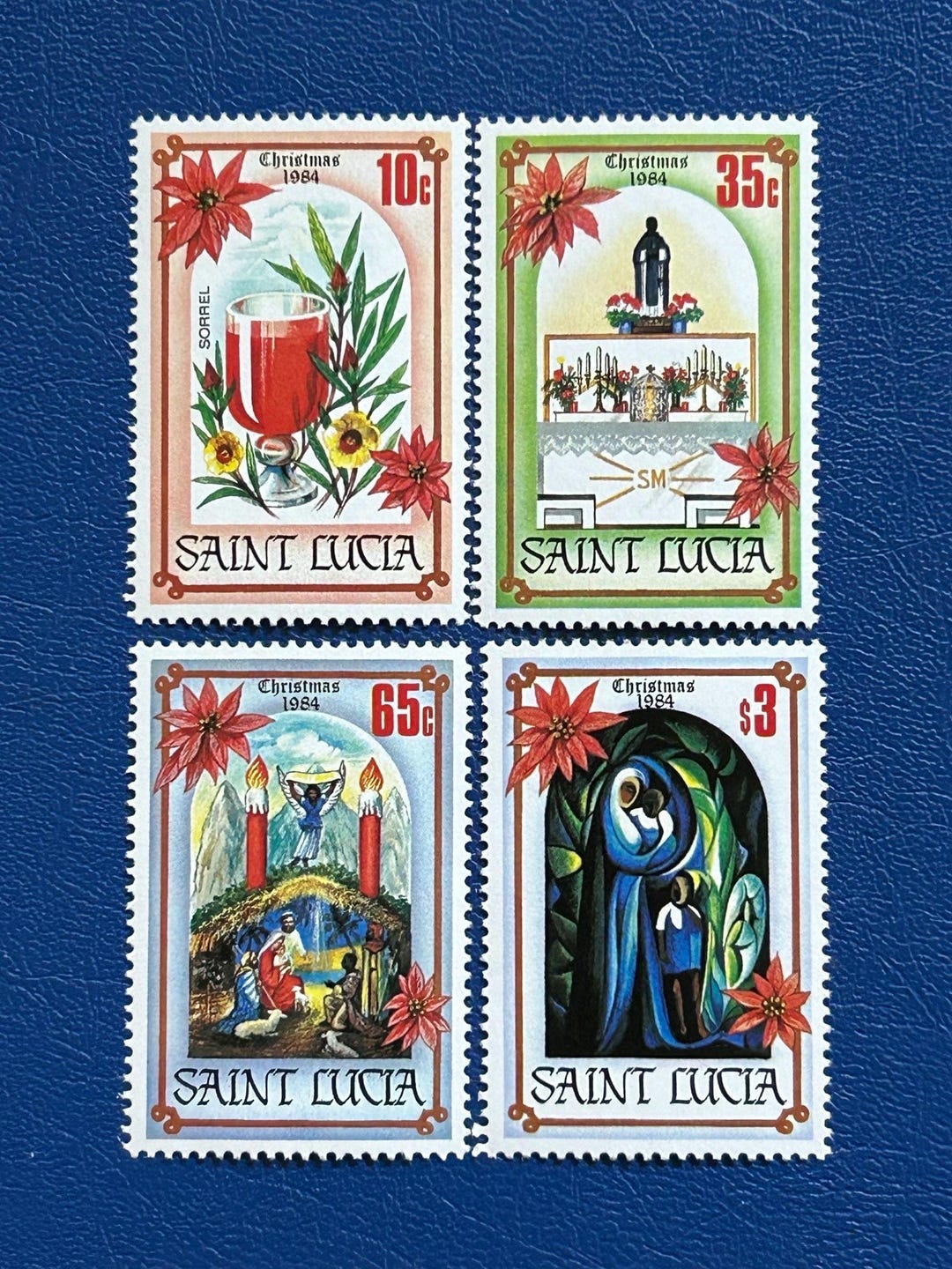 St. Lucia Original Vintage Postage Stamps 1984 Christmas for the ...