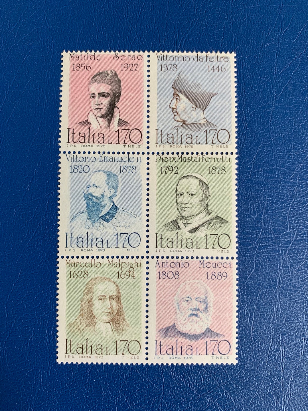 Italy Original Vintage Postage Stamps 1978 Famous Italians Etsy