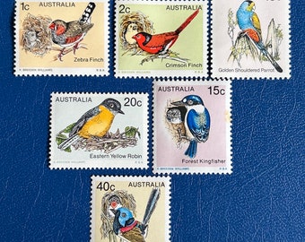 Australien – Originale Vintage-Briefmarken – 1979 – Vögel: Serie Eins – für Sammler, Künstler oder Bastler