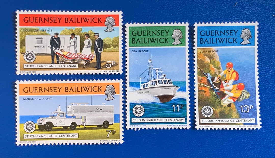Guernsey Original Vintage Postage Stamps 1977 St. Johns Etsy