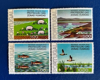 Portugal – Originale Vintage-Briefmarken – 1976 – Schutz von Feuchtgebieten – für Sammler, Künstler oder Bastler