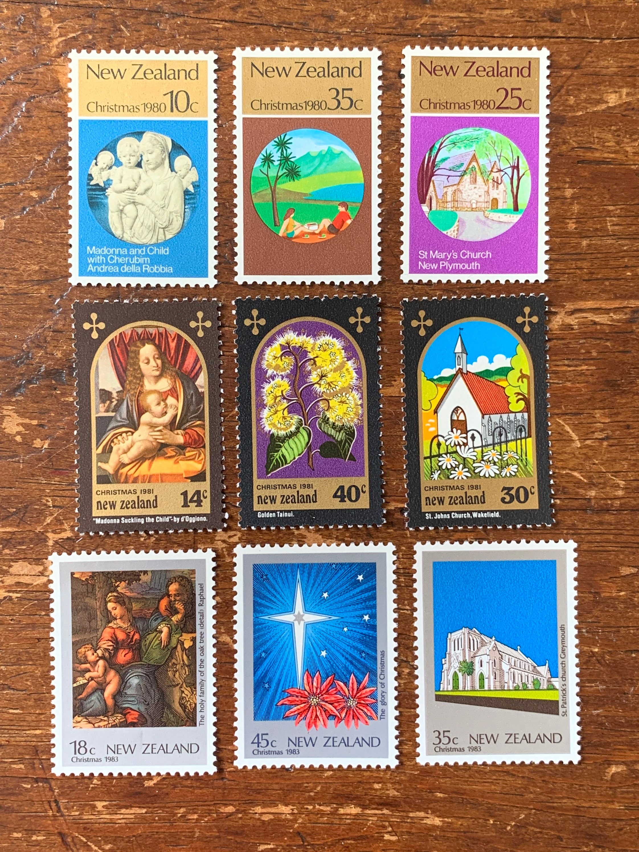New Zealand Christmas Original Vintage Postage Stamps for Etsy