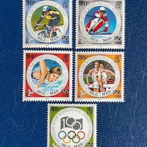 Isola di Man - Francobolli d'epoca originali - 1994 - Centenario del Comitato Olimpico Internazionale - per collezionisti, artisti o artigiani