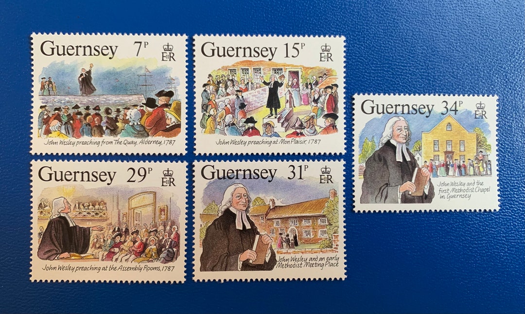Guernsey Original Vintage Postage Stamps 1987 John Etsy