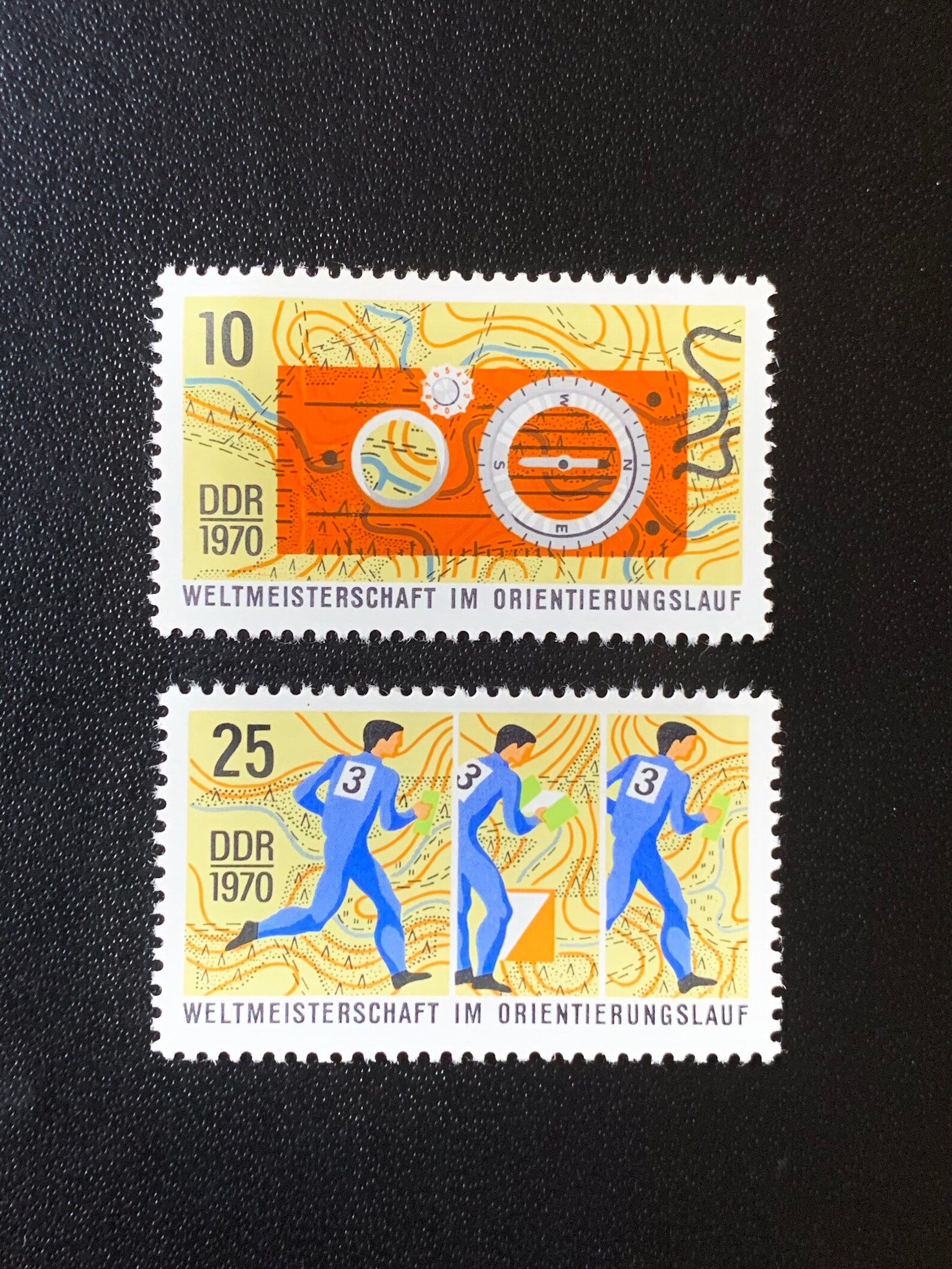 DDR 4 Original Vintage Postage Stamps Midcentury Designs Etsy