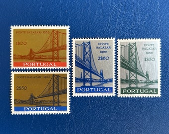 Portugal - Original Vintage Briefmarken - 1966 - Salazar Brücke - für den Sammler, Künstler oder Handwerker