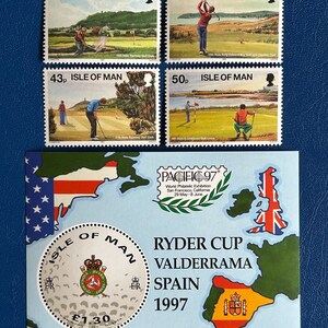 Isola di Man - Francobolli d'epoca originali - 1997 - Golf - per collezionisti, artisti o artigiani