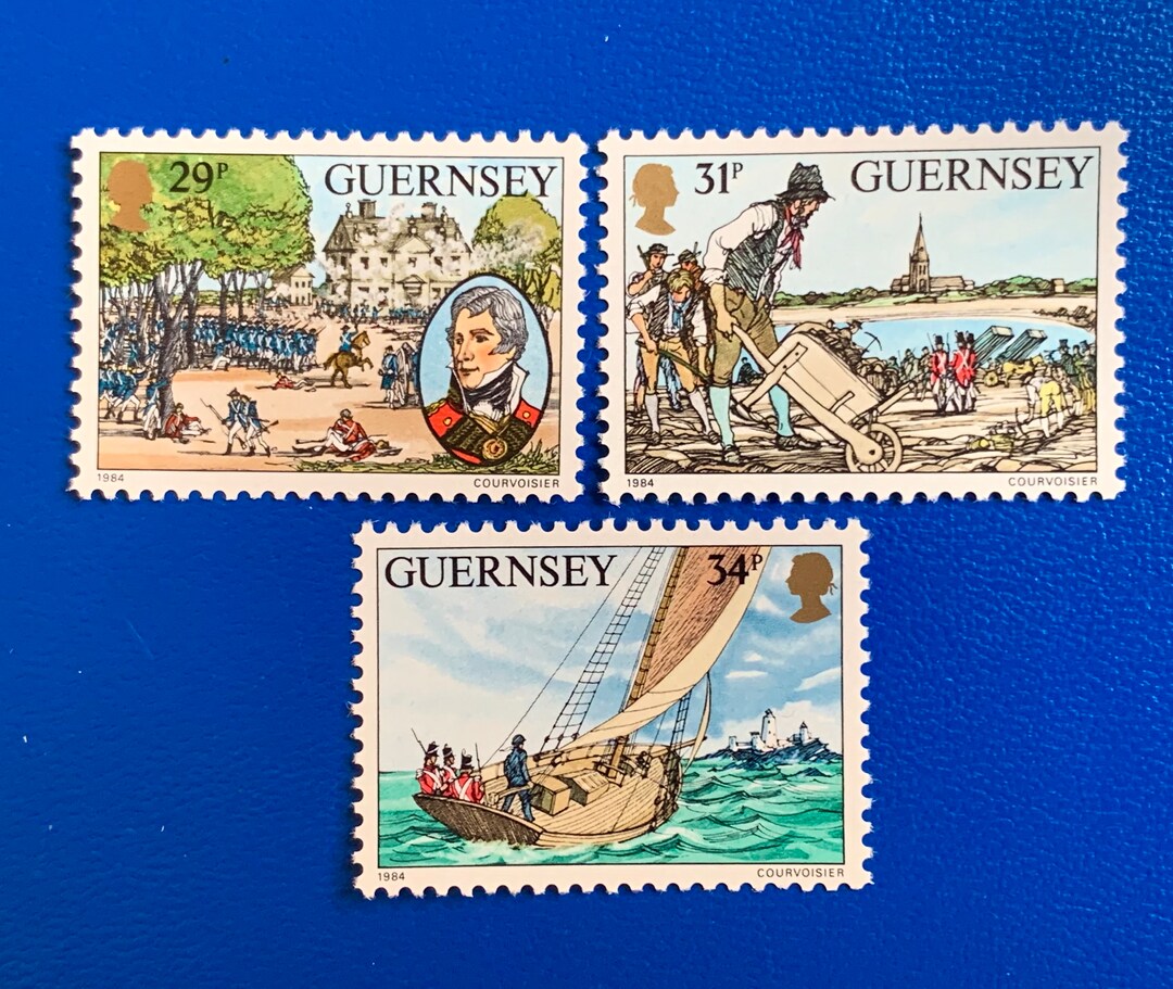 Guernsey Original Vintage Postage Stamps 1984 Sir John Etsy