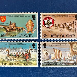 Isola di Man - Francobolli d'epoca originali - Eventi storici del 1974 - per collezionisti, artisti o artigiani