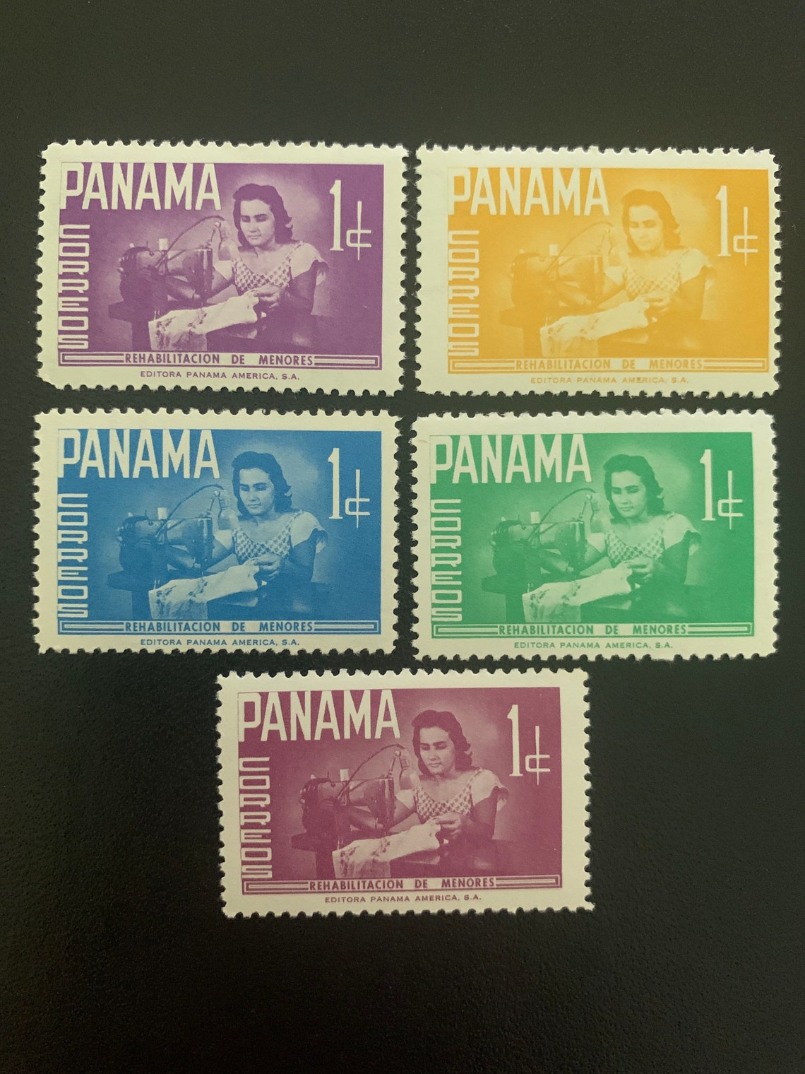 Panama 5 Original Vintage Postage Stamps Youth Etsy