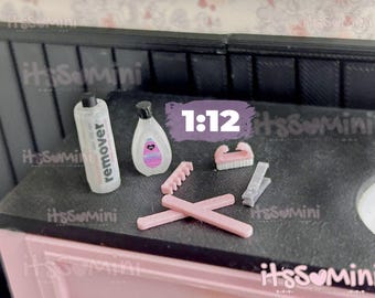 Miniature 1:12 Dollhouse Nail Polish Remover, Mini Nail File doll beauty nail accessories miniature makeup
